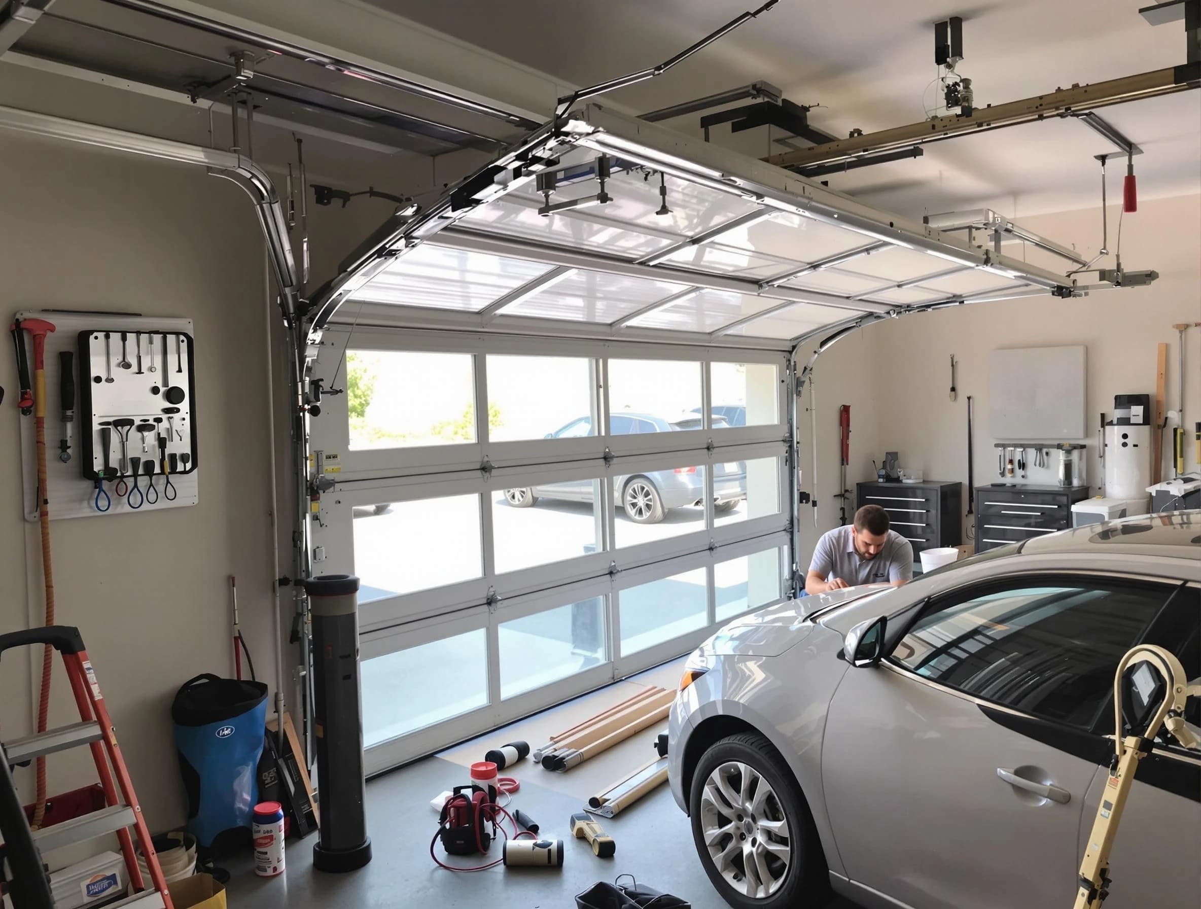 Garage door noise reduction service by Fitchburg Garage Door Repair in Fitchburg
