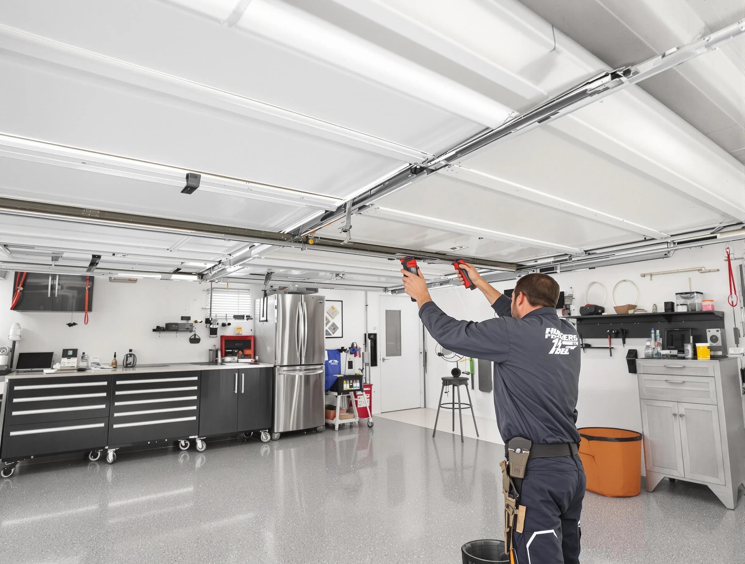 Overhead garage door repair service by Fitchburg Garage Door Repair in Fitchburg