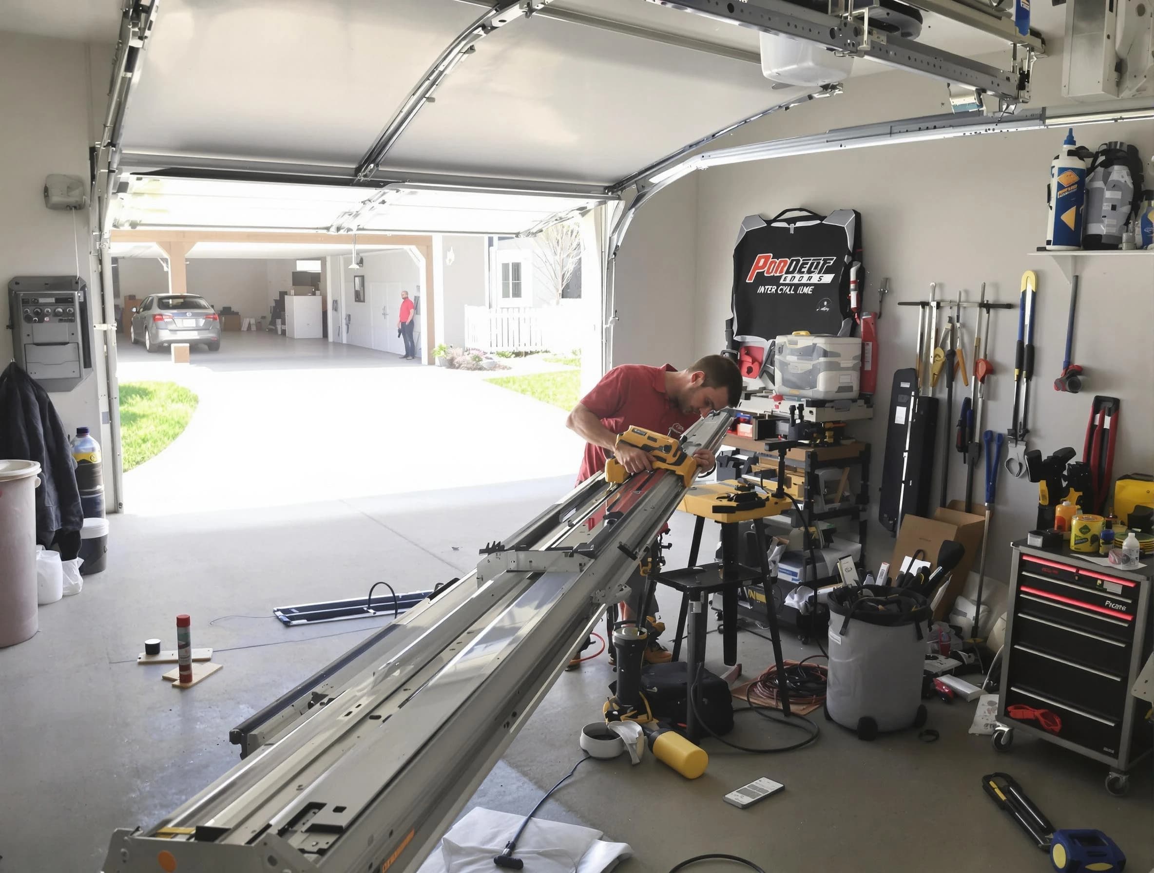 Fitchburg Garage Door Repair expert performing track repair in Fitchburg