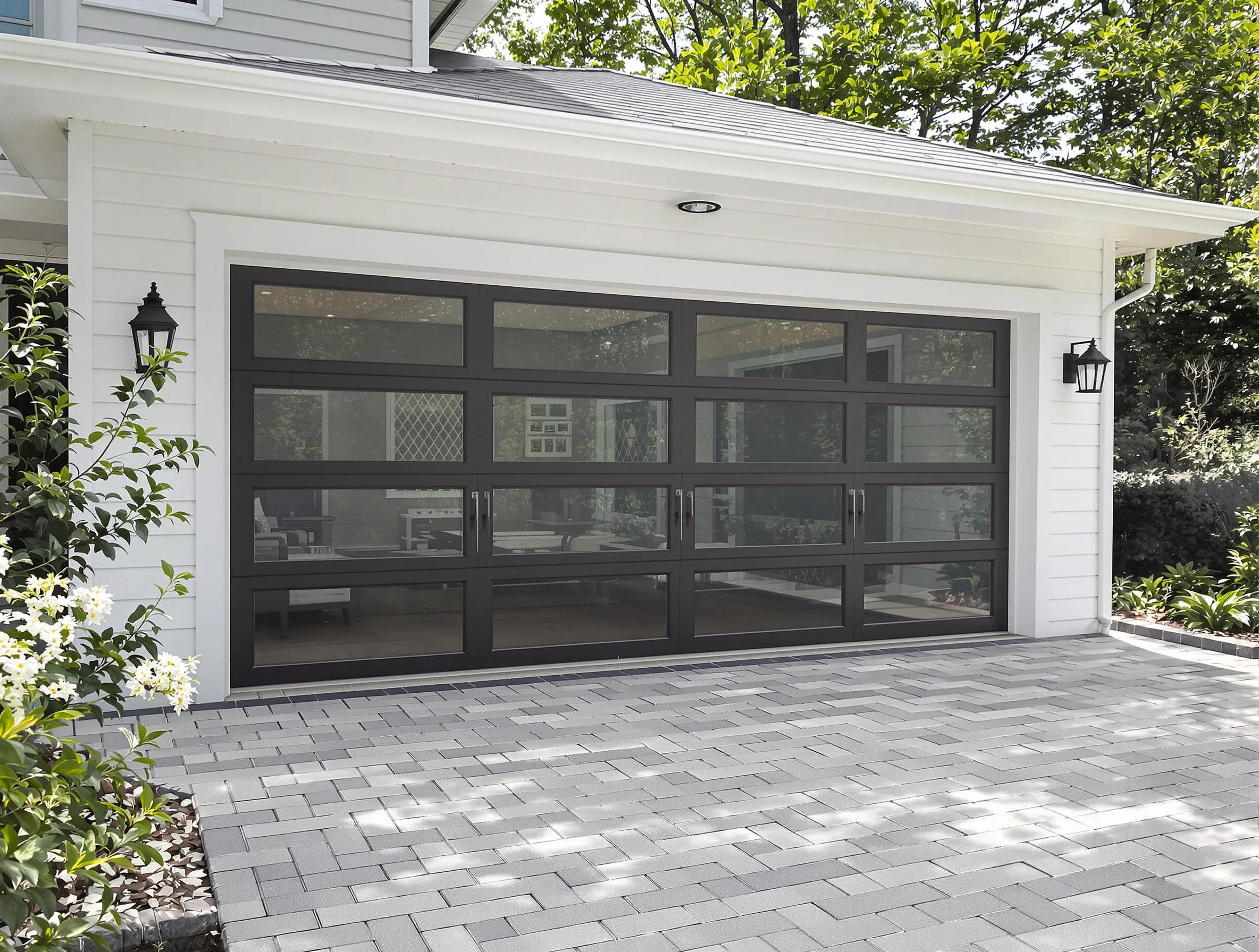 Fitchburg Garage Door Repair design specialist presenting custom garage door options to Fitchburg homeowner