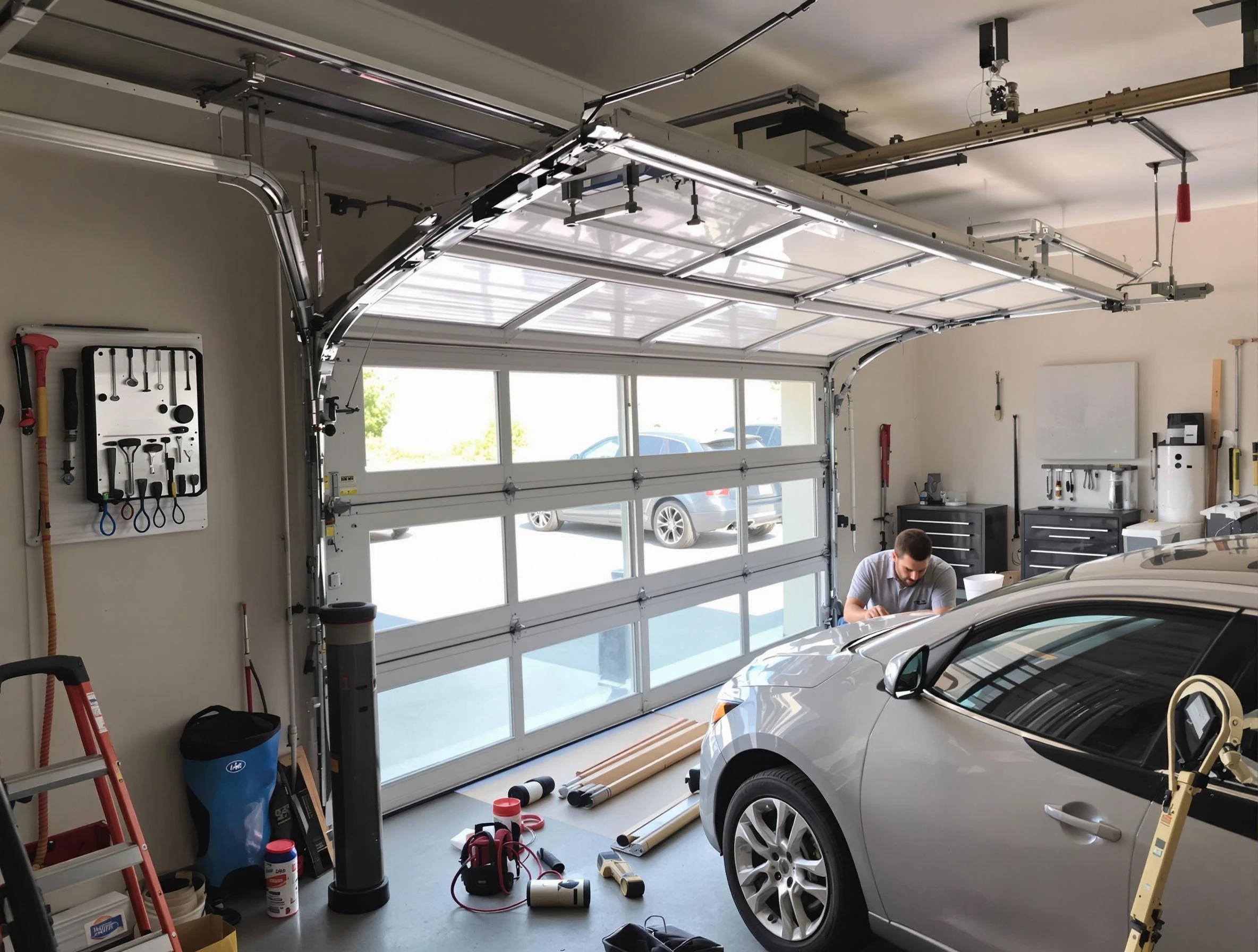 Garage door noise reduction service by Fitchburg Garage Door Repair in Fitchburg