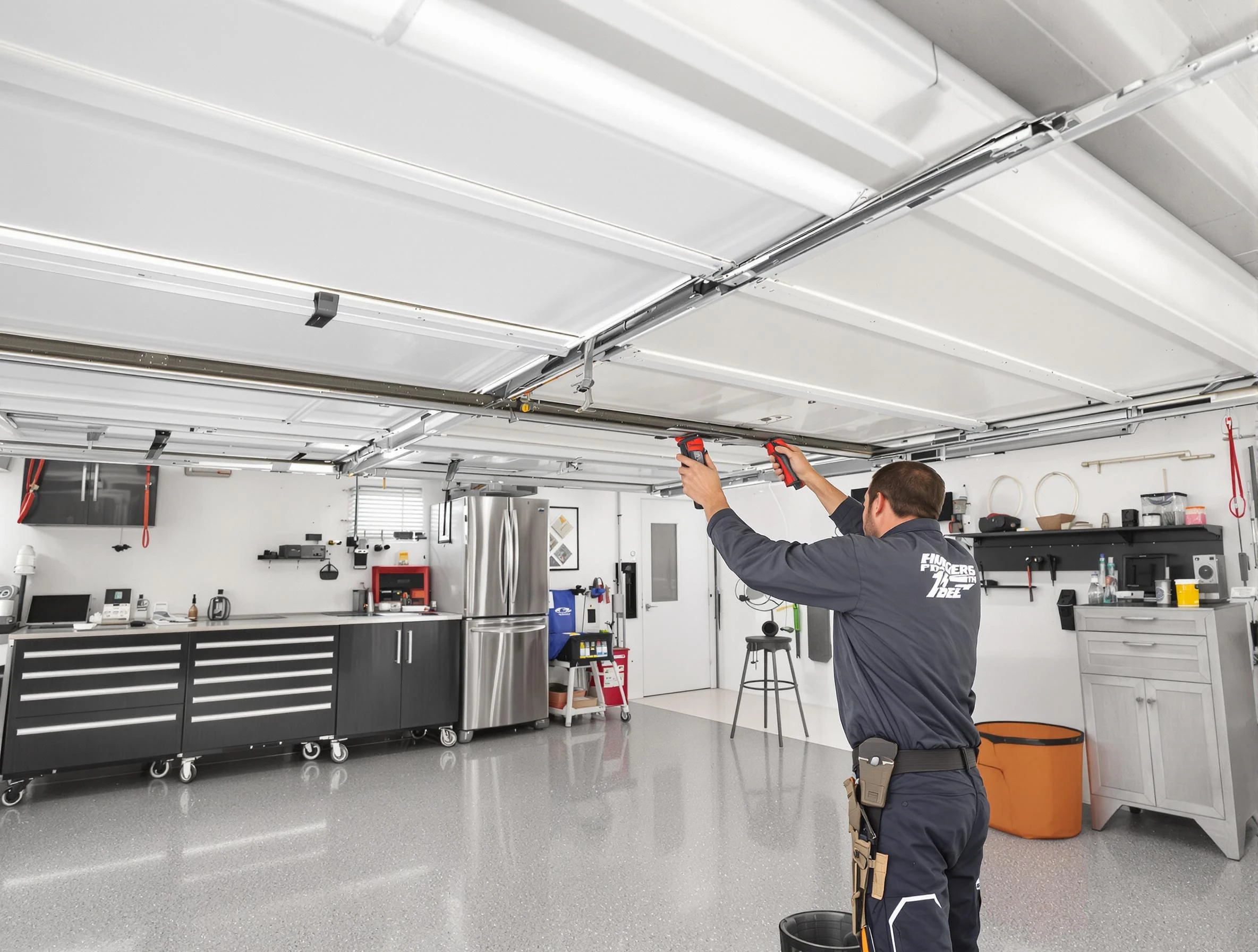 Overhead garage door repair service by Fitchburg Garage Door Repair in Fitchburg